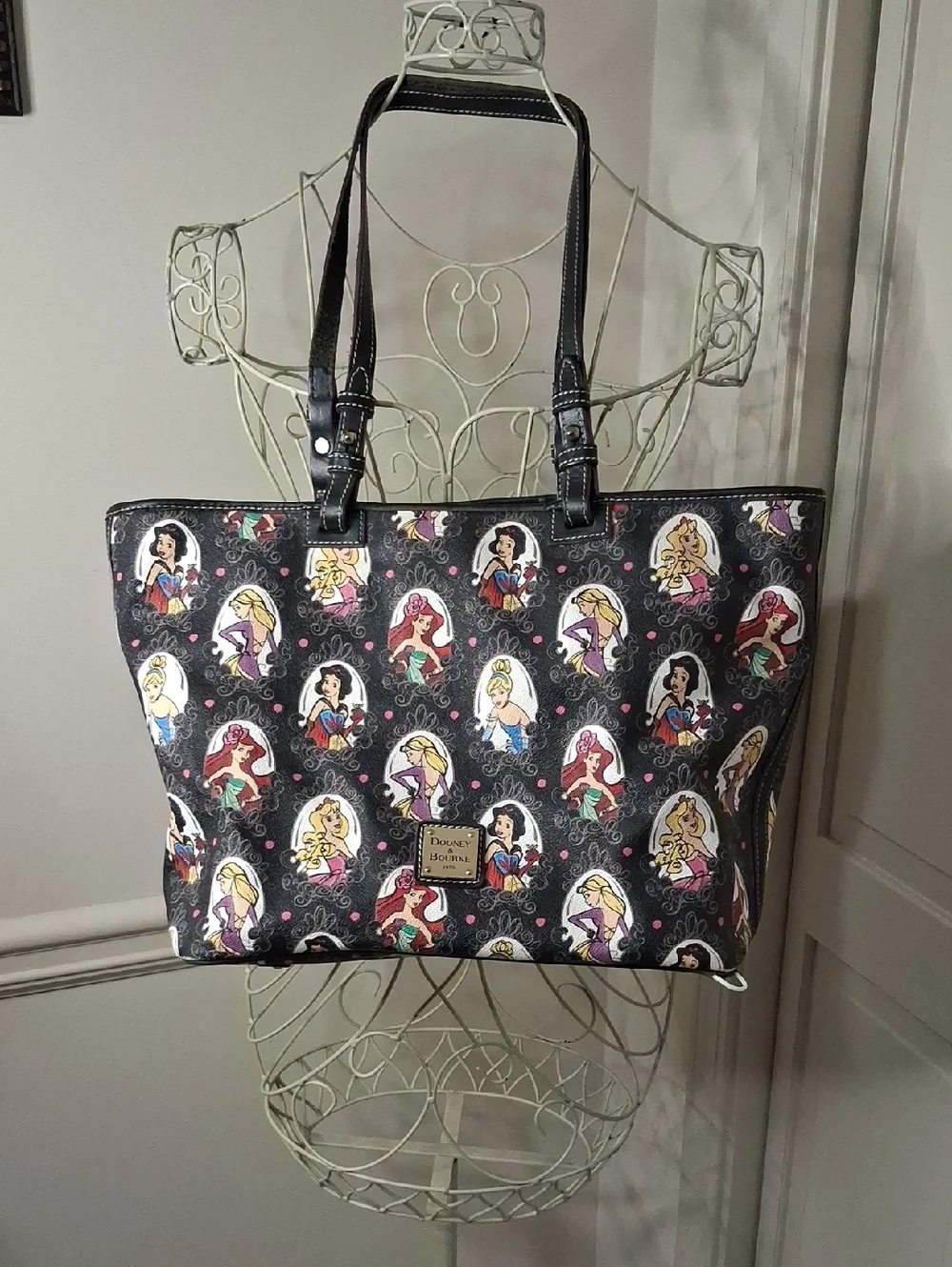 Dooney & Bourke Black Disney Princess Print Tote